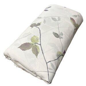 The Company Store King Duvet Cover Spring Leaf Mauve Green Sateen Bamboo